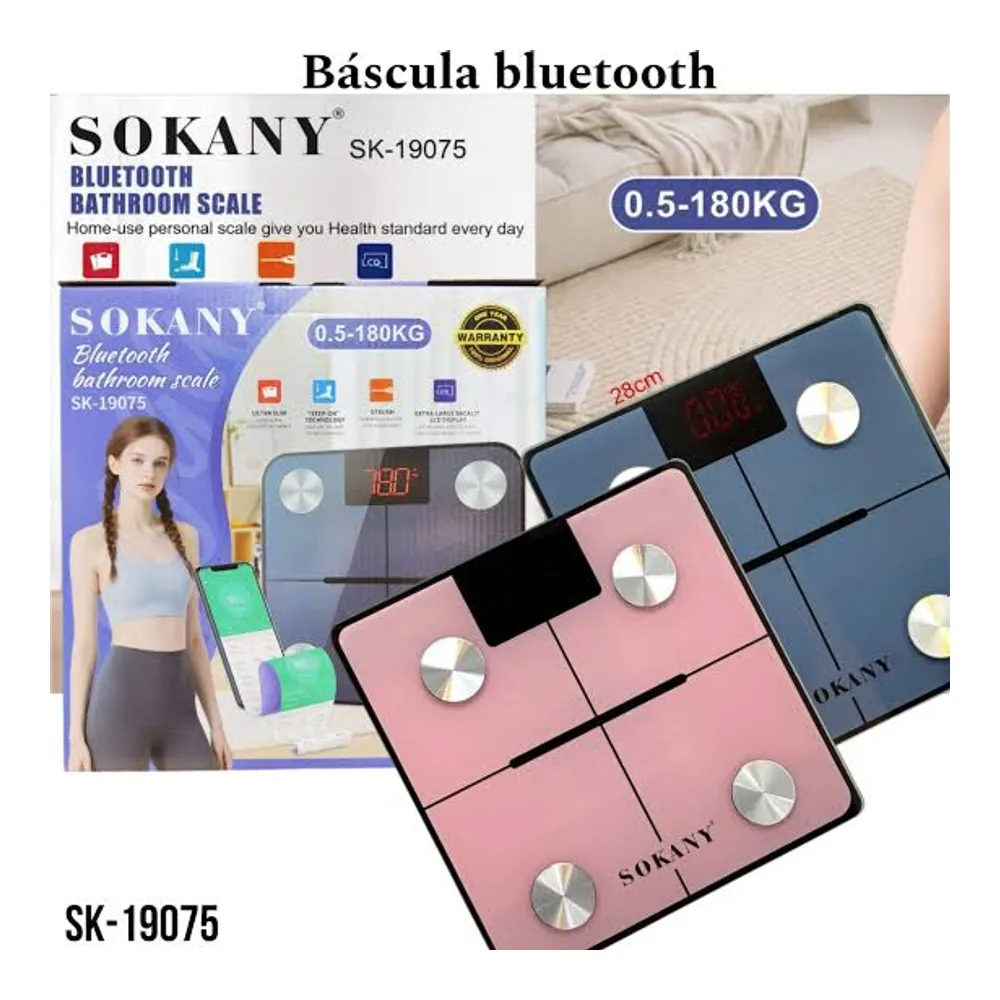 Balança de casa de banho Bluetooth 0,5–180 kg